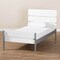 Baxton Studio Nereida Modern White and Dark Grey-Finished Wood Twin Platform Bed 143-7869 - alternate 8